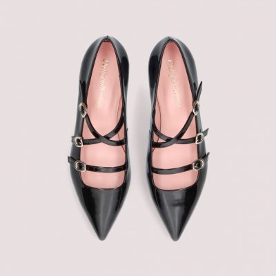 Clementine black ballerinas
