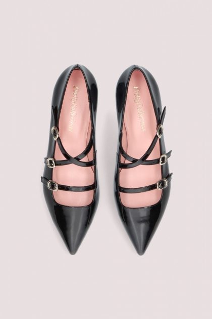 Clementine black ballerinas