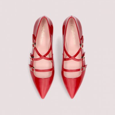 Clementine red ballerinas