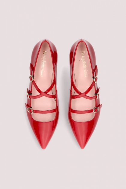 Clementine red ballerinas