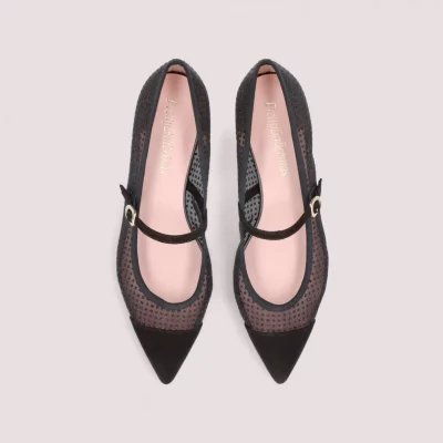 Ella black ballerinas
