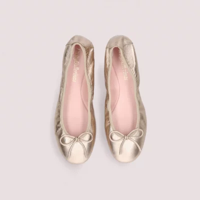 Lea gold ballerinas