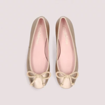 Rosario gold ballerinas