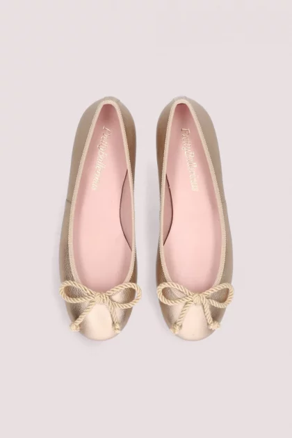 Rosario gold ballerinas