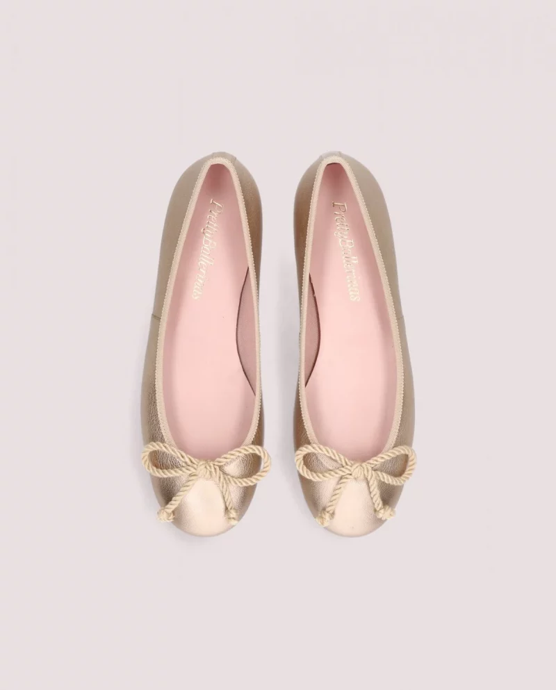 Rosario gold ballerinas