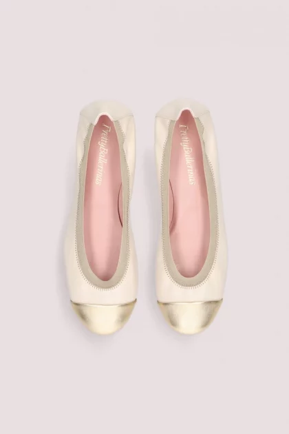 Shirley gold ballerinas