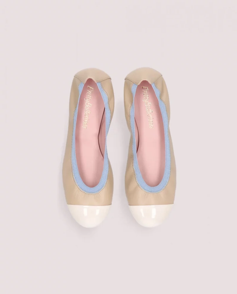 Shirley beige blue ballerinas